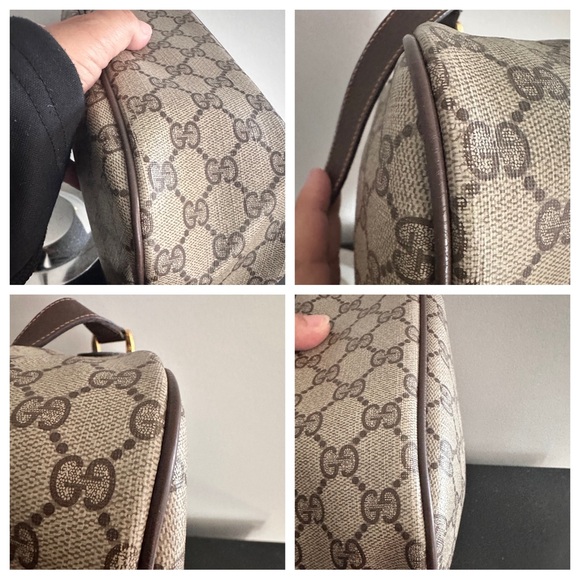 Authentic Gucci Coated Canvas Handbag Purse Crossbody - Picture 12 of 16